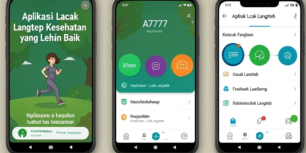 Tampilan antarmuka A7777 yang intuitif untuk lacak langkah.
