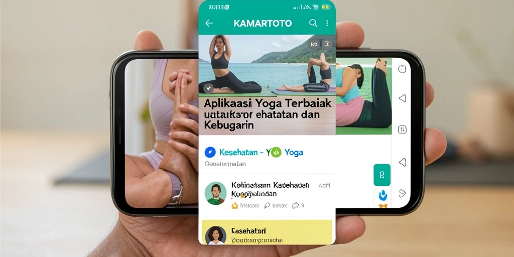 Antarmuka pengguna KAMARTOTO dengan berbagai pose Yoga yang tersedia.
