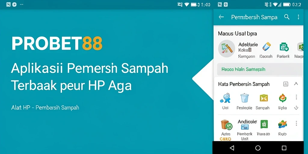 Tampilan antarmuka PROBET88 yang bersih dan modern untuk Pembersih Sampah.