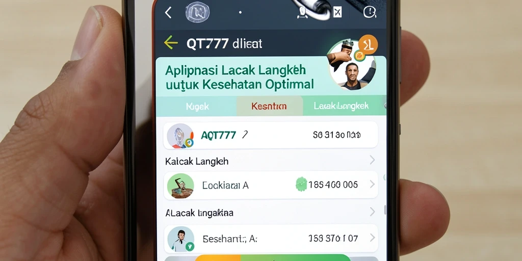 Antarmuka QT777 menampilkan fitur pelacakan langkah yang intuitif.