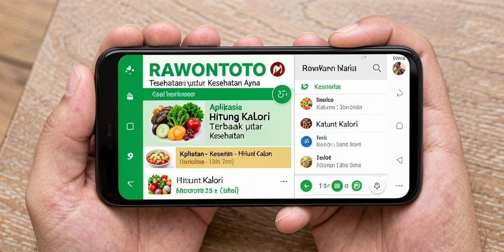 Antarmuka RAWONTOTO yang sederhana dan intuitif untuk menghitung kalori.